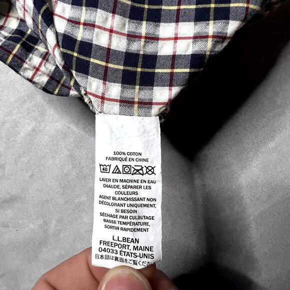 L.L. Bean Slightly Fitted Plaid Shirt Large Regular - Picture 6 of 7